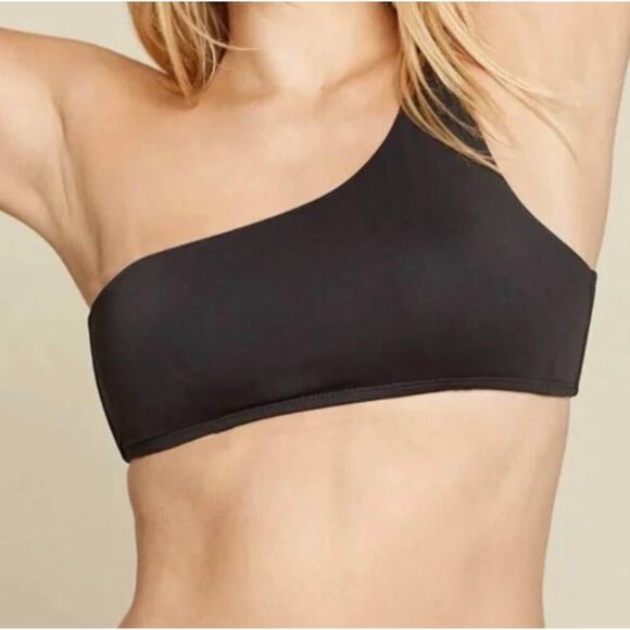 NWT Andie Swim The Wyndwood Top Size XL Black One Shoulder - Picture 1 of 7